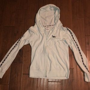 Pink Light Blue Zip Up Hoodie
